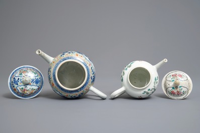 Two Chinese famille rose teapots, Yongzheng/Qianlong
