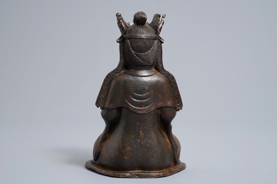 Un mod&egrave;le de Guanyin en bronze, Chine, 19&egrave;me