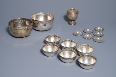 Een collectie divers zilver,  Zuid-Oost Azi&euml;, 19/20e eeuw