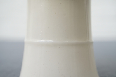 A Chinese blanc de Chine stem cup, Wanli or Transitional period