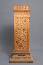 A neoclassical terracotta column, Italy, late 19th C.