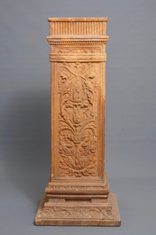 A neoclassical terracotta column, Italy, late 19th C.