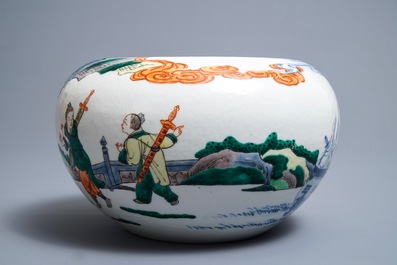 A Chinese doucai 'blacksmith' bowl, Qianlong mark, Republic, 20th C.