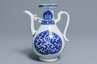 A Chinese blue and white Islamic market jug, Kangxi