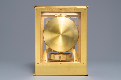 Luigi Colani for Jaeger Le Coultre, Atmos clock in gold-plated and brushed brass, 1974-1975