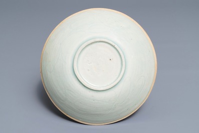 A Chinese qingbai bowl with underglaze design, Song