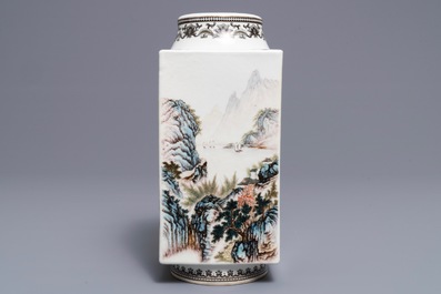 A Chinese Cultural Revolution cong vase, 20th C.