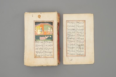 A collection of Islamic and Persian miniatures, calligraphy panels and a Quran, Iran and India, 19/20th C.