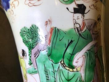 Un vase de forme gu en porcelaine de Chine wucai, Shunzhi, &eacute;poque Transition