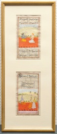 A collection of Islamic and Persian miniatures, calligraphy panels and a Quran, Iran and India, 19/20th C.