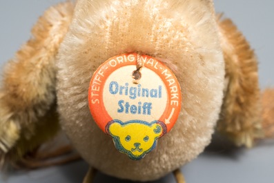 Een collectie Steiff pluche dieren, jaren '50 en later