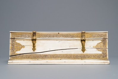 A rectangular Siculo-Arabic ivory casket, Sicily, 13/14th C.