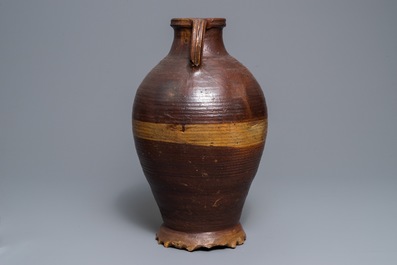A large German stoneware jug, Langerwehe or Raeren, 17th C.