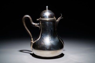 A French silver coffee jug with wooden handle, Paris, ca. 1798-1809