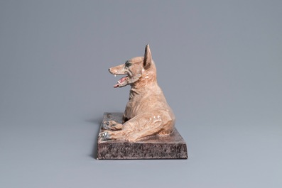 Maurice Guiraud Rivi&egrave;re (1881-1947): An Art Deco ceramic model of a dog