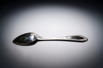 A German silver flatware service, 20th C.