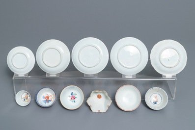 A group of various Chinese famille rose and Imari-style porcelain wares, Kangxi/Qianlong