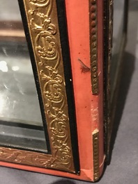 A Chinese Straits or Peranakan market gilded and lacquered wood altar box on stand and a table display, 19th C.