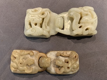 Quinze pi&egrave;ces diverses en jade sculpt&eacute;, Chine, 19/20&egrave;me