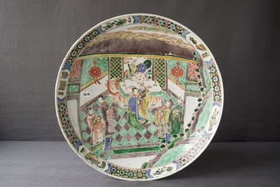 Un plat en porcelaine de Chine famille verte, Kangxi