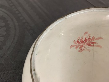 A Chinese Canton enamel &lsquo;European subject&rsquo; plate, Qianlong