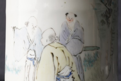 Un porte-chapeau en porcelaine de Chine qianjiang cai, 19/20&egrave;me