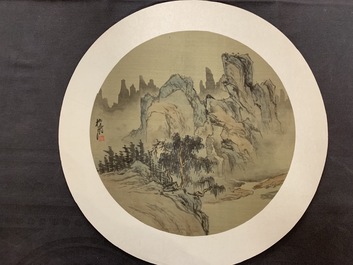 Fifteen various Chinese drawings for fans and illustrations, 20th C.
