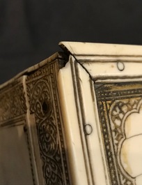 A rectangular Siculo-Arabic ivory casket, Sicily, 13/14th C.