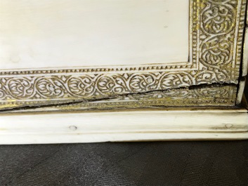 A rectangular Siculo-Arabic ivory casket, Sicily, 13/14th C.