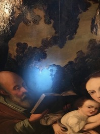 Follower of Hendrick van Balen, Antwerp school: Holy family, oil on panel, 16/17th C.