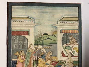 Huit miniatures et calligraphies islamiques et persans, Iran et Inde, 19/20&egrave;me