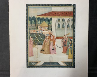 Huit miniatures et calligraphies islamiques et persans, Iran et Inde, 19/20&egrave;me