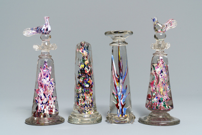 Ten glass paperweights, France, 18/19th C.