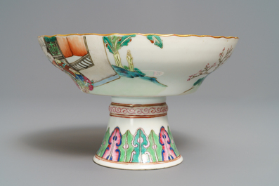 Three fine Chinese famille rose wares, 19th C.