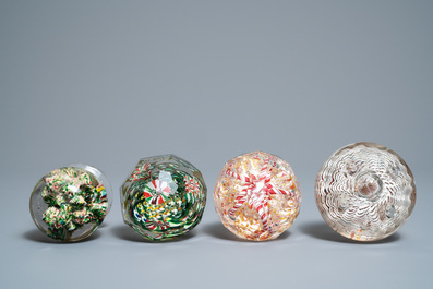 Ten glass paperweights, France, 18/20h C.