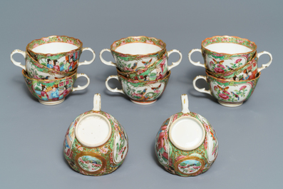 A large collection of Chinese Canton famille rose wares, 19th C.