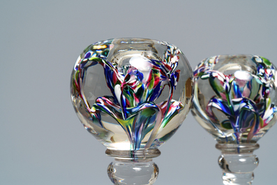 Eight glass paperweights, France, 18/19th C.