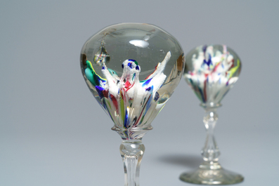 Eight glass paperweights, France, 18/19th C.