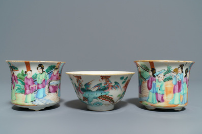 A varied collection of Chinese famille rose wares, 19/20th C.