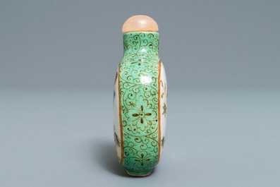 A Chinese famille rose porcelain snuff bottle, Daoguang mark and of the period