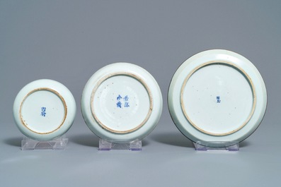 A varied collection of Chinese 'Bleu de Hue' Vietnamese market wares, 19th C.