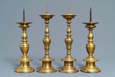 A pair of Nuremberg brass pricket candlesticks, ca. 1500 - Rob Michiels  Auctions