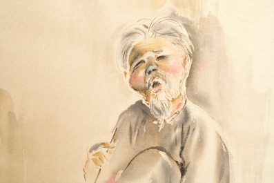 Tu Duyen (Vietnam, 1915-2012): aquarel op zijde, gedat. 1974