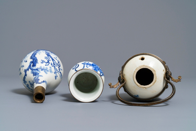 A varied collection of Chinese 'Bleu de Hue' Vietnamese market wares, 19th C.