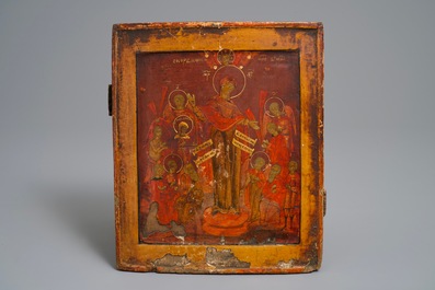 Three Russian icons, 18/19th C.