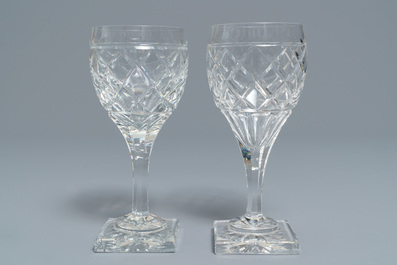 Un ensemble de 50 verres en cristal Val-Saint-Lambert, 20&egrave;me