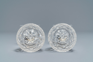 A set of 50 Val-Saint-Lambert crystal glasses, 20th C.