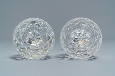 A set of 50 Val-Saint-Lambert crystal glasses, 20th C.