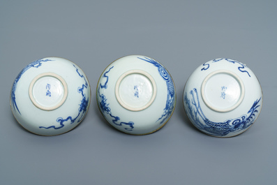 A varied collection of Chinese 'Bleu de Hue' Vietnamese market wares, 19th C.