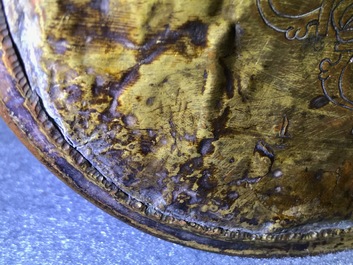 Une figure de Bouddha Shakyamuni en bronze dor&eacute;, Tibet, 15/16&egrave;me